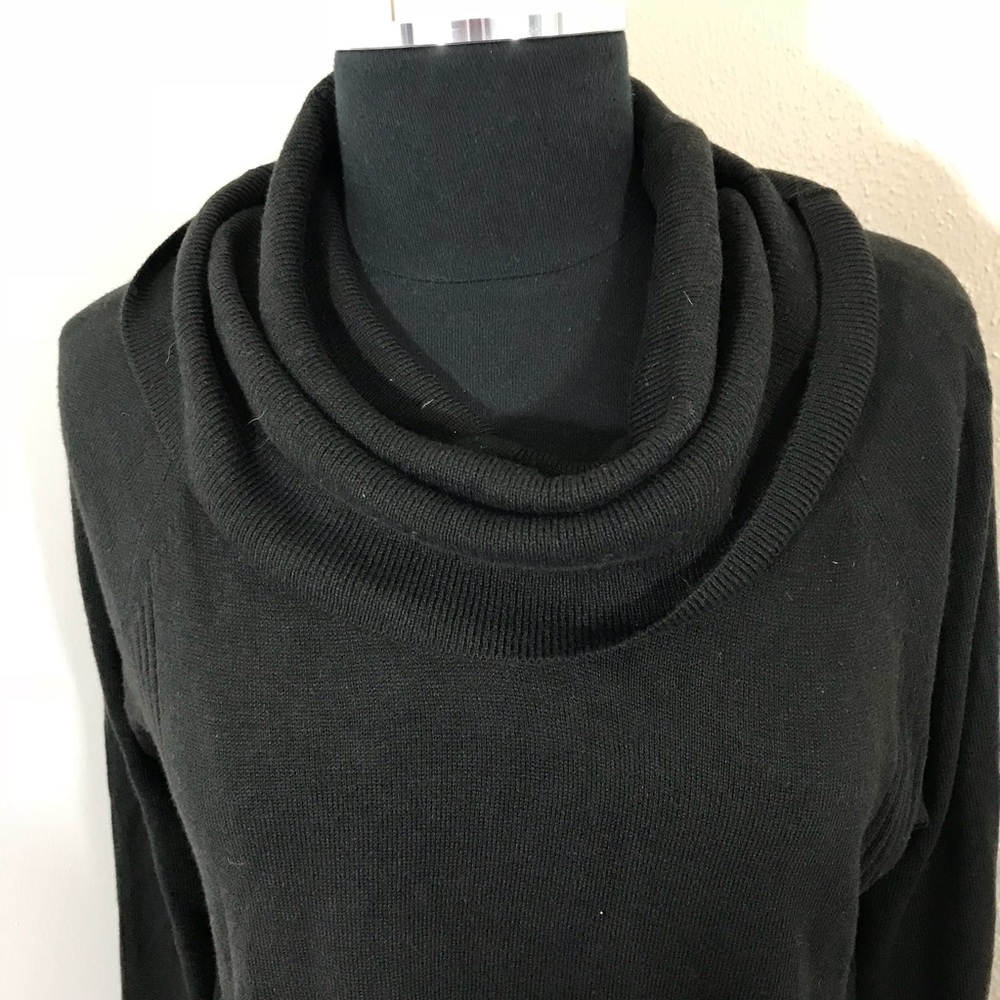 Ann Taylor LOFT Black Cowl Neck Sweater. Size Med - Picture 2 of 7